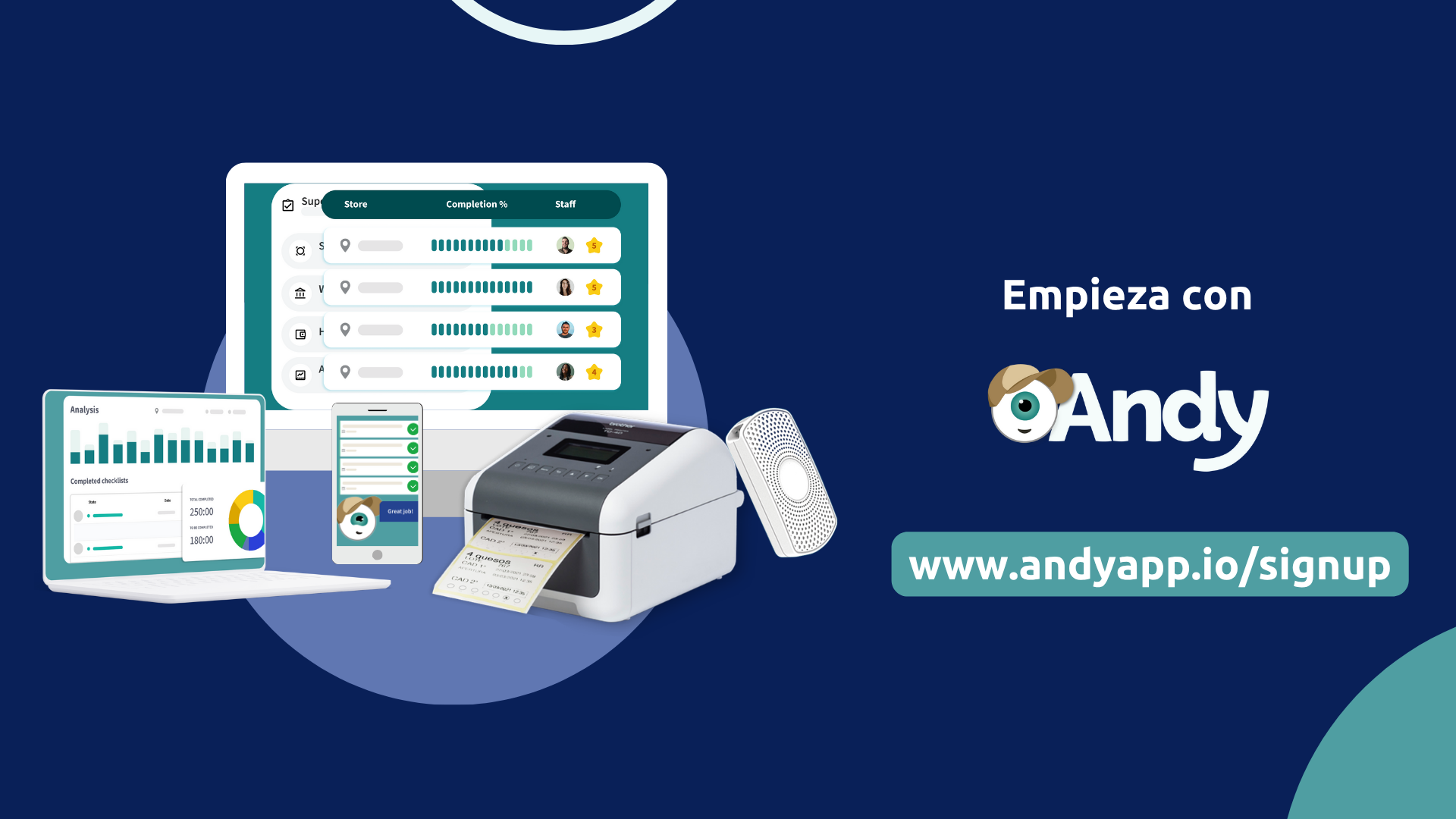 Empieza con Andy hoy